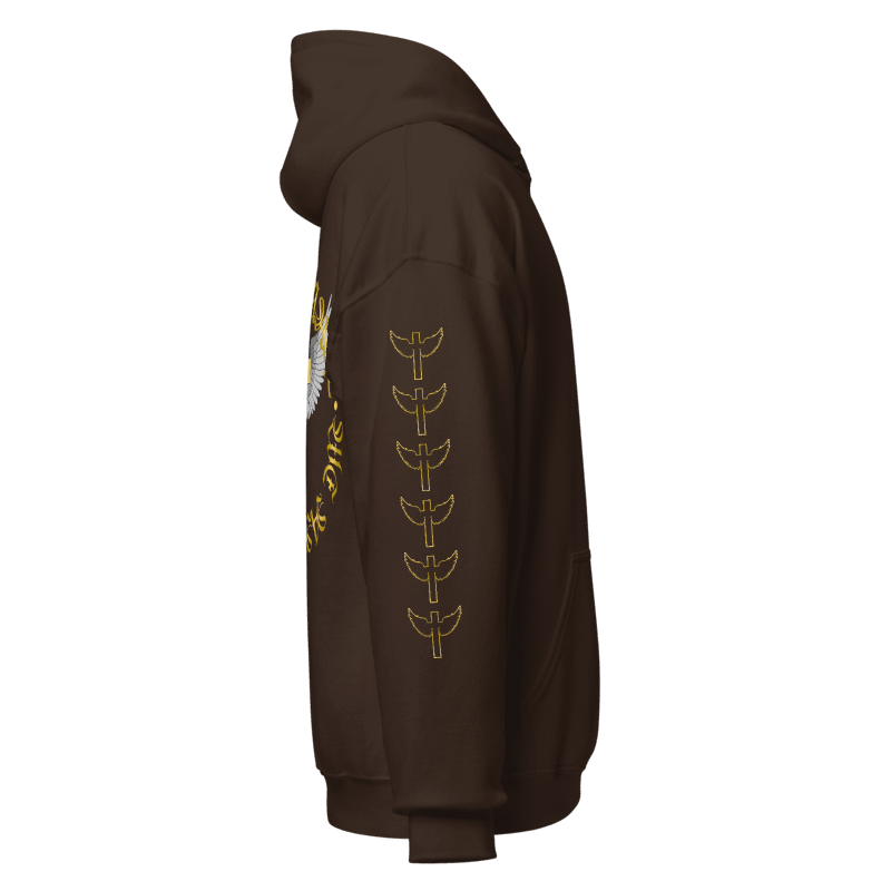 Hoodie - Ringed Cross x Crosses on Sleeves - True Gold