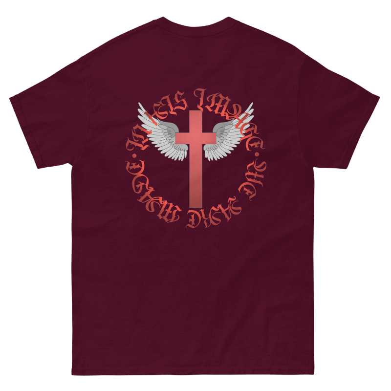 T-shirt - Ringed Cross - Crimson Red